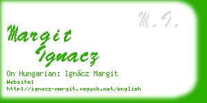 margit ignacz business card