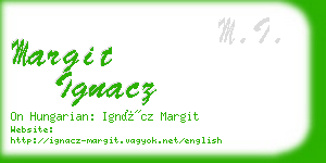 margit ignacz business card